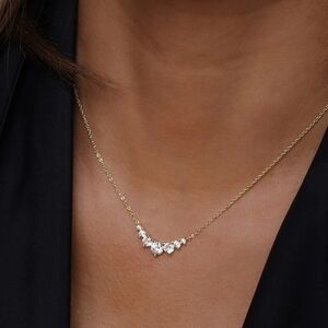 New! Gold Not Your Basic Multi Stone Pendant Necklace